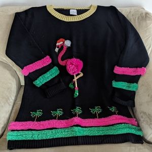 99 Jane Street Flamingo Ugly Christmas Sweater